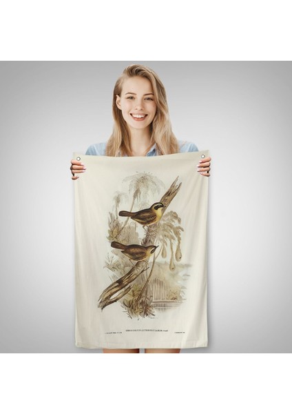 Dal Üzerindeki Kuşlar Duvar ÖRTÜSÜ-8022