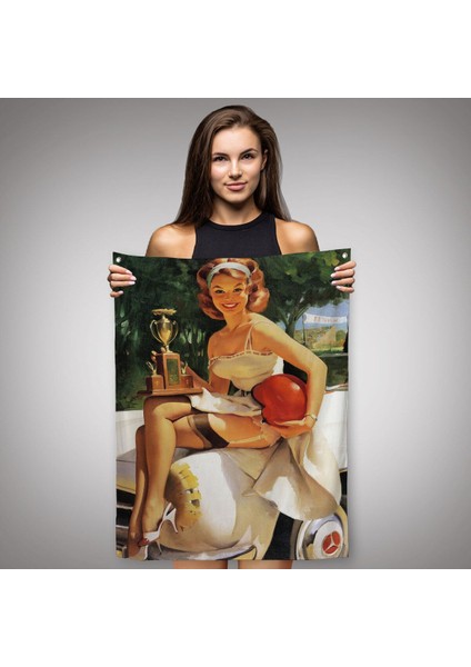 Kupa Kızı Kazanan Kız Duvar Örtüsü-Halısı - Trophy Girl A WINNER-6456 fiyatları