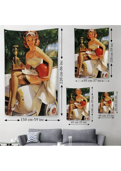 Kupa Kızı Kazanan Kız Duvar Örtüsü-Halısı - Trophy Girl A WINNER-6456 modelleri