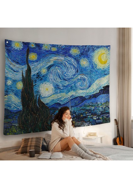 Vincent Van Gogh - Yıldızlı Gece Duvar Örtüsü - The Starry NIGHT-7133 fiyatları