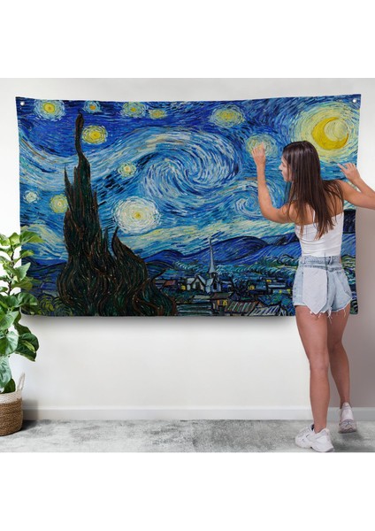 Vincent Van Gogh - Yıldızlı Gece Duvar Örtüsü - The Starry NIGHT-7133 modelleri