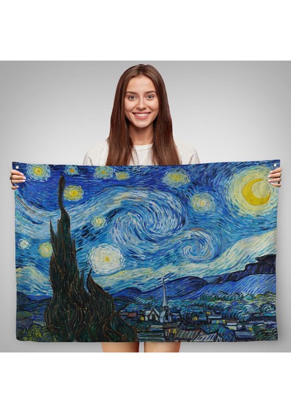 Vincent Van Gogh - Yıldızlı Gece Duvar Örtüsü - The Starry NIGHT-7133