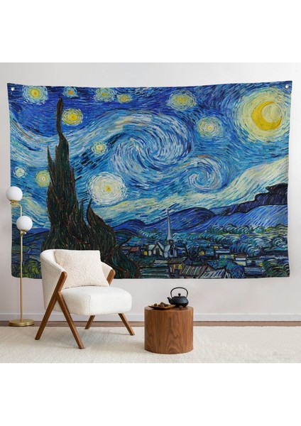 Vincent Van Gogh - Yıldızlı Gece Duvar Örtüsü - The Starry NIGHT-7133