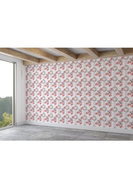 Pembe Çiçek Desenli Kız Çocuğu Odası Duvar KAĞIDI-5595 modelleri