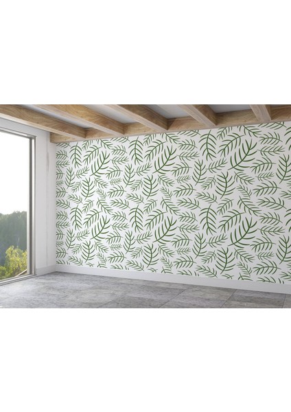 Lts SERI001 Yesil Dallar Desenli Duvar KAĞIDI-5737 fiyatları