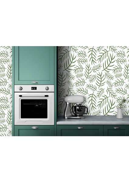 Lts SERI001 Yesil Dallar Desenli Duvar KAĞIDI-5737 fırsatları