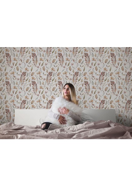 Yb Yaprak Desenli Iskandinav Duvar KAĞIDI-5553 fırsatları