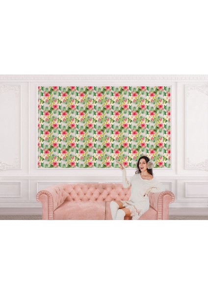 DB01SHP Seri Çiçek ve Yaprak Desenli Duvar KAĞIDI-5577