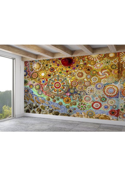 Sanatsal Mozaik Cam Dekoratif Duvar KAĞIDI-3463