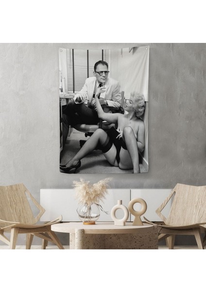 Marilyn Monroe ile Arthur Miller Duvar Örtüsü - HALISI-6063