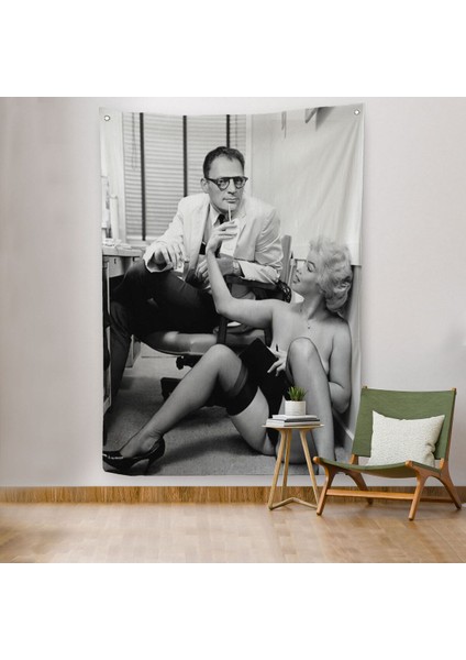 Marilyn Monroe ile Arthur Miller Duvar Örtüsü - HALISI-6063
