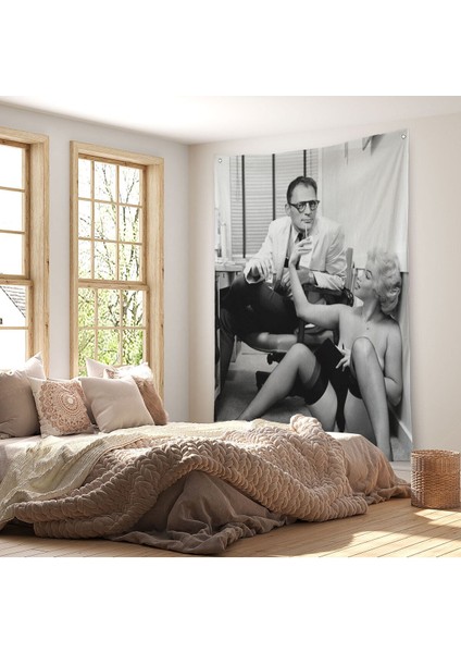 Marilyn Monroe ile Arthur Miller Duvar Örtüsü - HALISI-6063