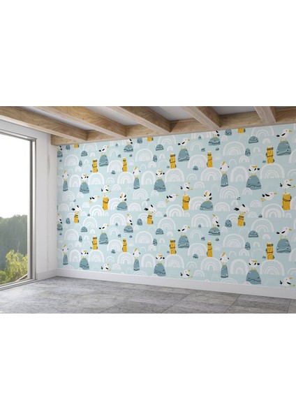 Sevimli Kuşlar Desenli Duvar KAĞIDI-5739 fiyatları