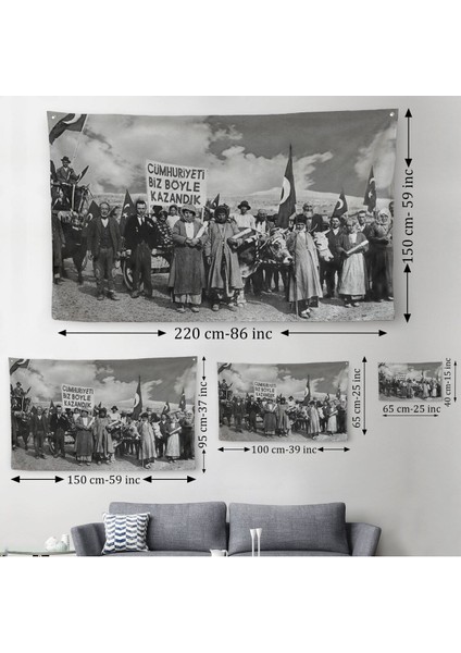 Biz Cumhuriyeti Böyle Kazandık Duvar ÖRTÜSÜ-HALISI-6574 modelleri