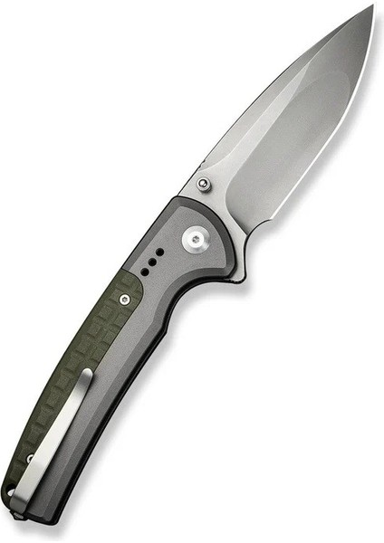 Sentinel Strike Iı Flipper & Thumb Stud & Button Lock Knife Gray & Green Aluminum & Frn Handle Çakı modelleri