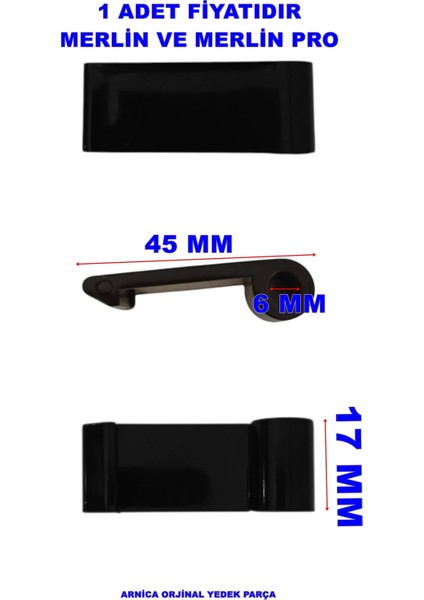 Ge Merlin Gerilla Sap Tutucu Mandal Batarya Kapağı Siyah (Orjinal Ürün) fiyatları