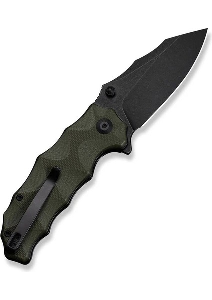 Natterjack Flipper & Thumb Stud & Button Lock Knife Milled Od Green G10 Handle Çakı modelleri