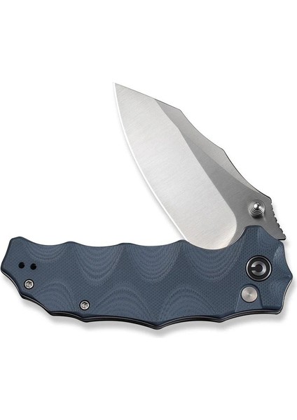 Natterjack Flipper & Thumb Stud & Button Lock Knife Milled Neutral Blue G10 Handle Çakı fırsatları