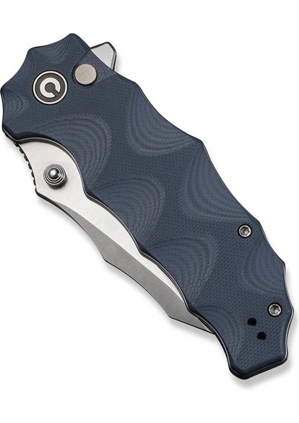 Natterjack Flipper & Thumb Stud & Button Lock Knife Milled Neutral Blue G10 Handle Çakı indirimleri