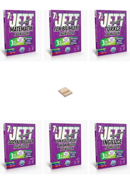 7. Sınıf Jett Tüm Dersler Fasikülleri 6lı Set + Telefon Tutucu
