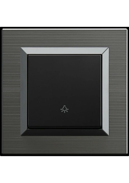 Ovivo Quantum Manyetik Gri Zil Anahtarı Light + Çerçeve Dahil