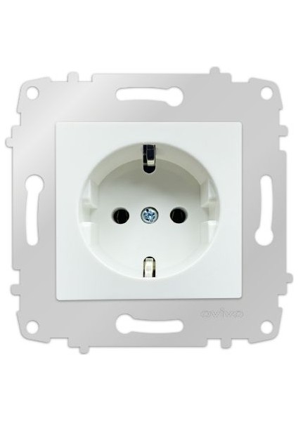 6 Adet Ovivo Grano Beyaz Topraklı Priz Çerçevesizdir