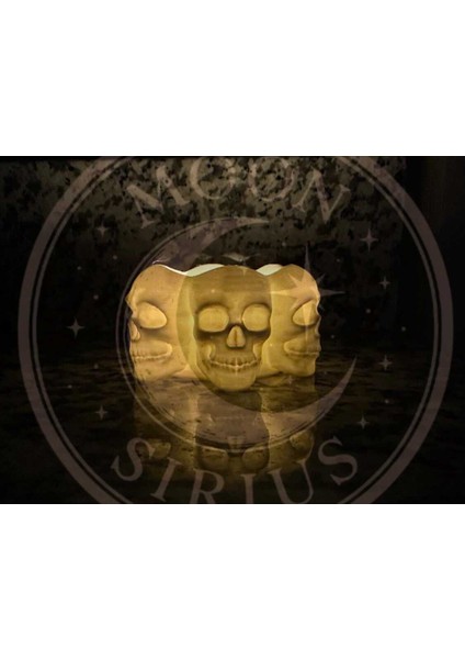 MOON SİRİUS Beyaz Kafatası Tasarımlı LED Mumluk