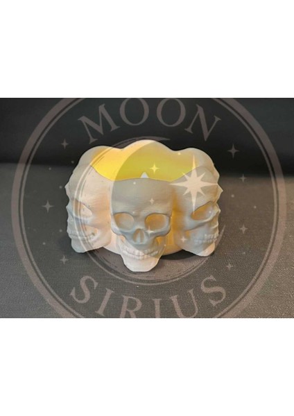 MOON SİRİUS Beyaz Kafatası Tasarımlı LED Mumluk modelleri