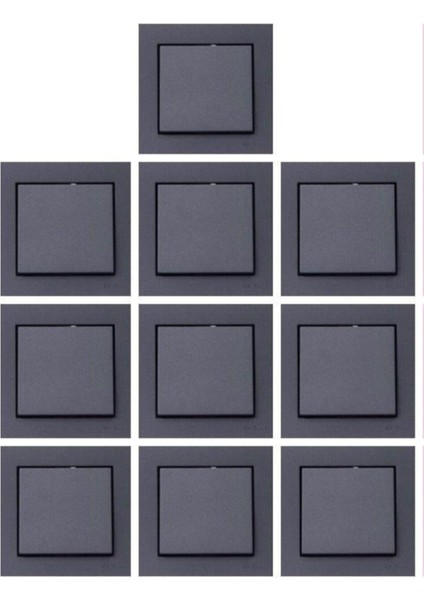 10 Adet Ovivo Grano Füme Anahtar Çerçeve Dahildir Tem