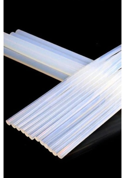 Ince Şeffaf Sıcak Mum Silikon 7.5mm 30CM 20 Adet