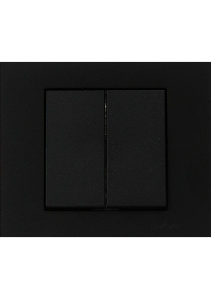 7 Adet Ovivo Grano Siyah Komitatör Ikili Anahtar Çerçeve Dahil 7'li