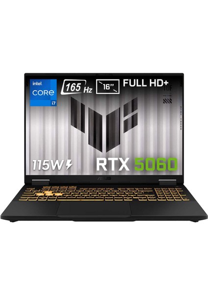 Tuf Gaming F16 FX608JMR I7-14650HX 8-Gbddr5 512 GB SSD RTX5060 8GB-GDDR7-115W) 16″ Wuxga 165Hz IPS Freedos FX608JMRAT2