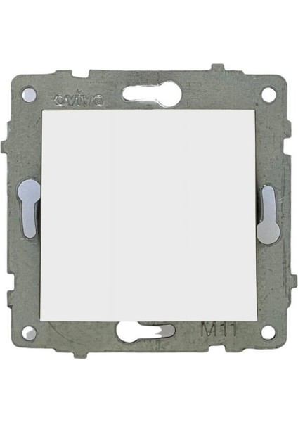 2 Adet Ovivo Grano Beyaz Tekli Anahtar Çerçeve Hariçtir