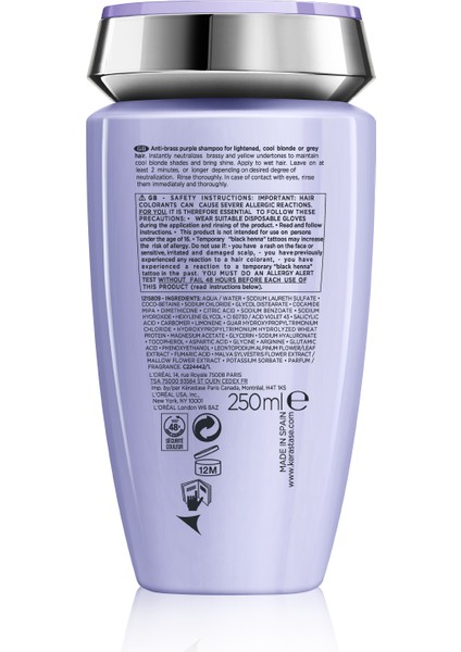Blond Absolu Bain Ultra-Violet Turuncu Yansımaları Nötralize Eden Şampuan 250 ml 250 ml