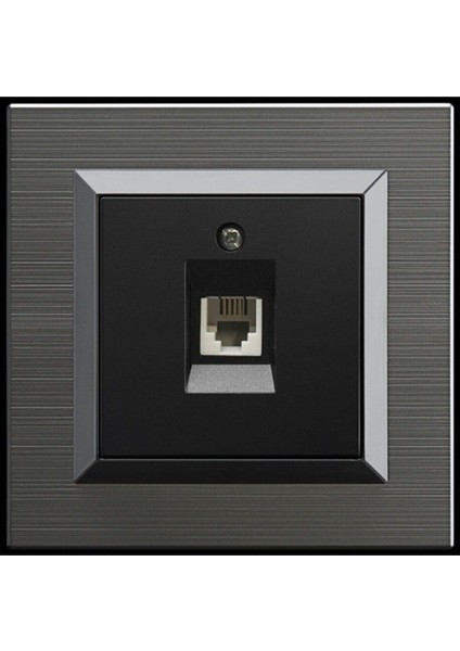 8 Adet Ovivo Quantum Manyetik Gri Numeris Telefon Prizi + Çerçeve Dahildir