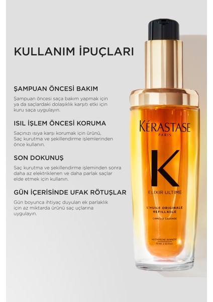 Elixir Ultime Saç Bakım Yağı Refill 75 ml 75 ml