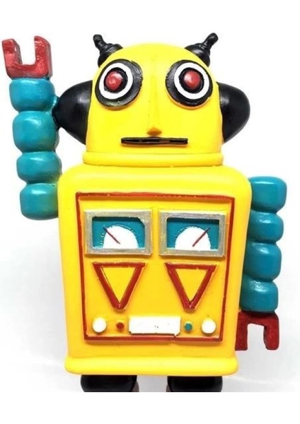 Decotown Nostaljik Sevimli Uzaylı Robot Şeklinde Figür Biblo