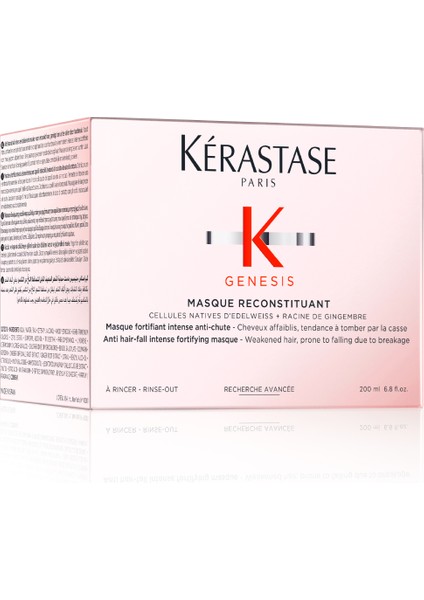 Genesis Masque Reconstituant Dökülme Karşıtı Yoğun Güçlendirici Bakım Maskesi 200 ml