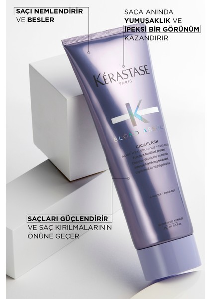 Blond Absolu Cicaflash Sarı Saçlar Için Parlaklık Veren Durulanan Saç Bakım Kremi 250 ml 250 ml