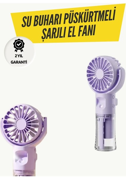 Mini Masaüstü ve El Tipi Buğu Fanı – Su Depolu, Şarj Edilebilir, Nemlendirici Özellikli