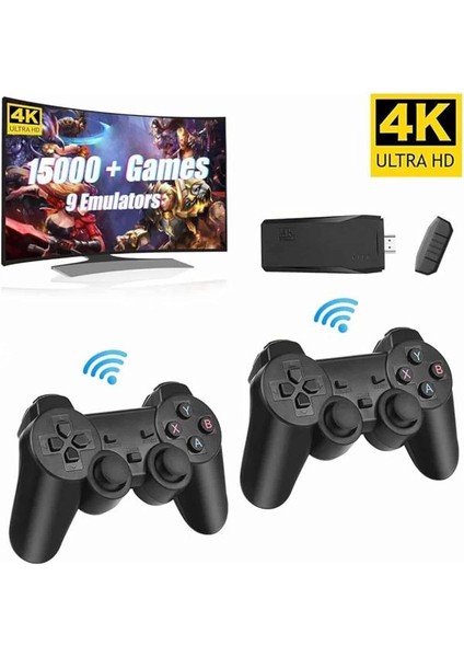 Retro Game Stick Çift Kol Kablosuz Atari Oyun Konsolu 2.4g Uyumlu