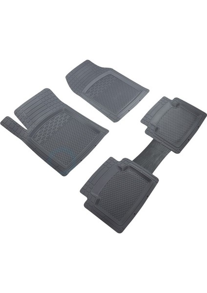 Renault Megane 2 Hatchback 2002-2006 Uyumlu Oto Paspas Seti Modern Gri 3D Havuzlu