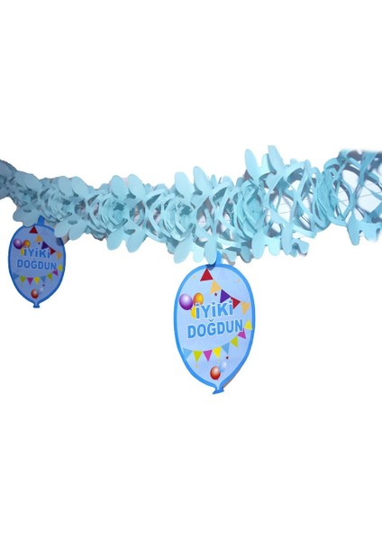 Kağıt Zincir Iyi Ki Doğdun Mavi fiyatları