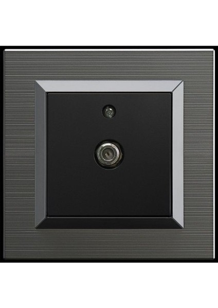 4 Adet Ovivo Quantum Manyetik Gri Uydu Tv Prizi F Konnektör + Çerçeve Dahildir