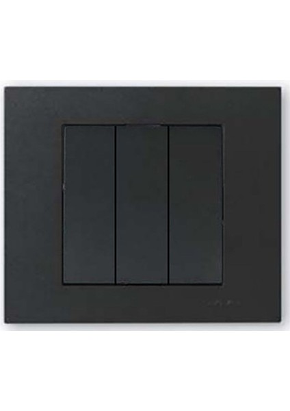 6 Adet Ovivo Grano Siyah Üçlü Anahtar Çerçeve Dahil 6'li