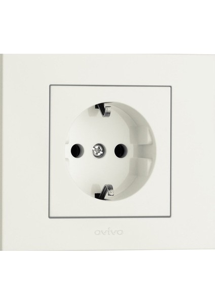 Tenda Grano Beyaz Topraklı Priz ( 3 Adet ) Çerçeve Dahildir