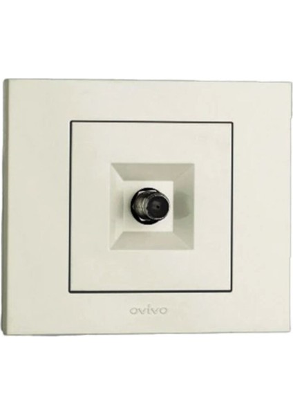 Grano Uydu Prizi F-Konnektör Priz Mekanizma Çerçeve Beyaz