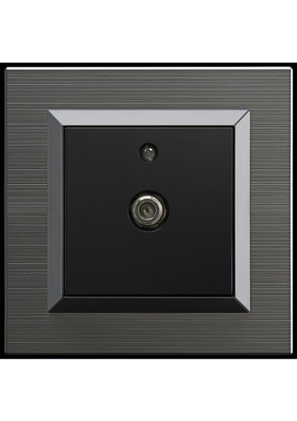 Ovivo Quantum Manyetik Gri+Siyah Uydu Tv Prizi F Konnektör + Çerçeve Dahildir 11 Adet