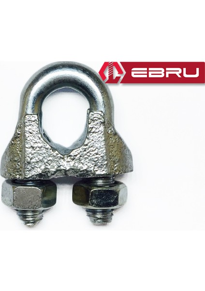 Ebru Çelik Halat Bağlama, Düğüm, Klemens 13 mm - 2 Adet