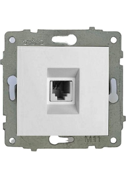 20 Adet Grano Beyaz Numeris Telefon Prizi Çerçevesizdir